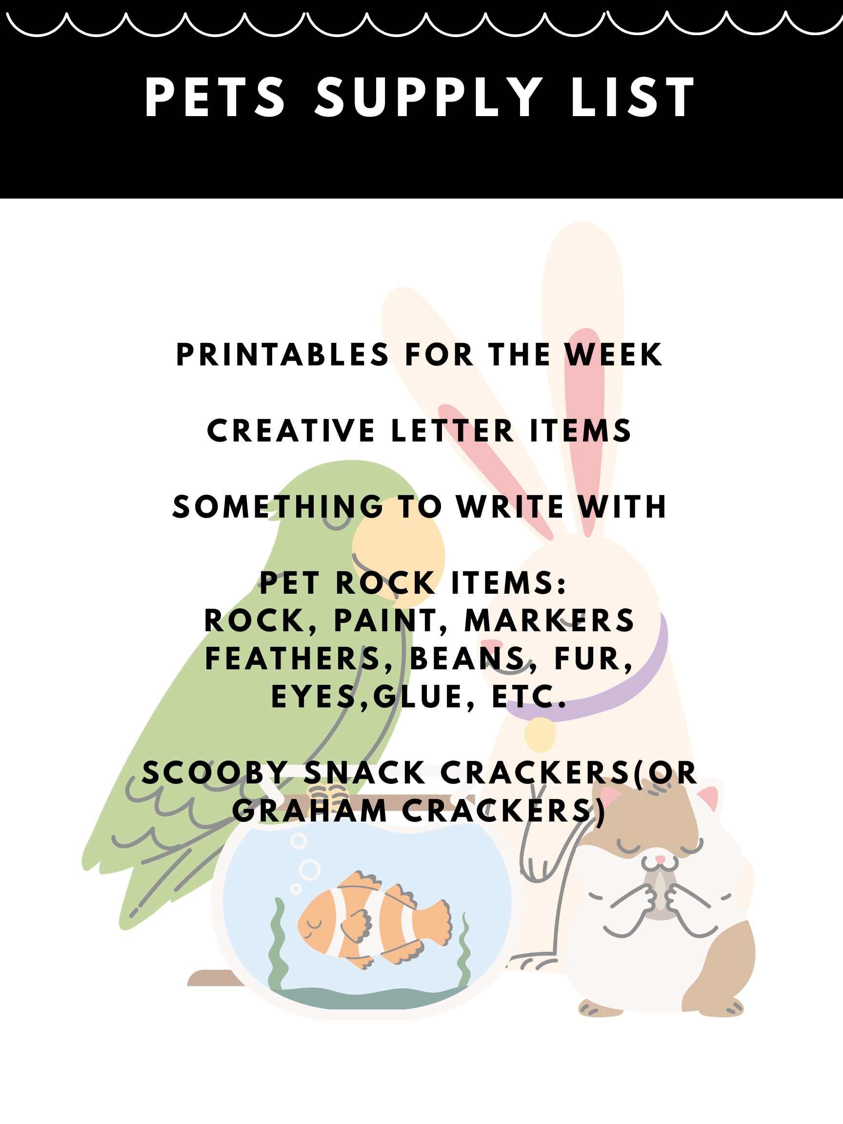 supply list